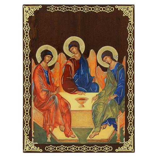 Icono Ruso Trinidad de Rublev 20x15 cm 1