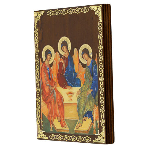 Icona Russa Trinità di Rublev 20x15 cm 2