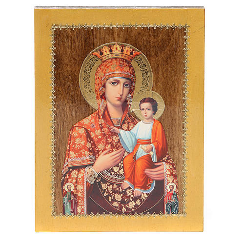 Russische Ikone, Muttergottes mit Kind, 20x15 cm 3