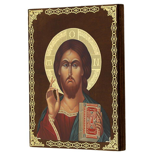 Russische Ikone, Christus Pantokrator, 20x15 cm 2