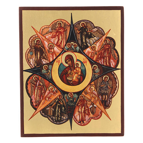 Ícone russo Mãe de Deus da Sarça-ardente 14x10 cm 1