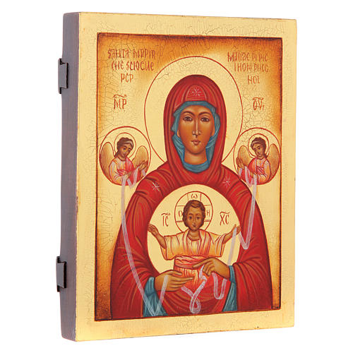 Russian icon Mary Untier of Knots 21x17 cm 2