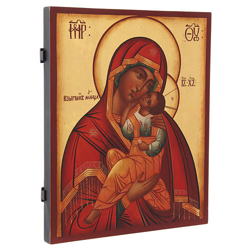 Russian icon Our Lady of Vladimir Mother of Tenderness 36x30 cm 2