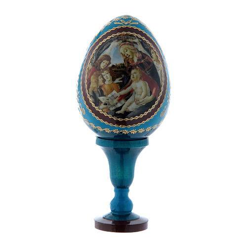 Russian Egg Madonna of the Magnificat, Russian Imperial style, blue 13 cm 1