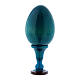Uovo in legno russo  blu h tot 13 cm La Madonna del Libro s3