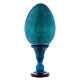 Huevo ícono ruso decoupage azul La Virgencita h tot 13 cm s3