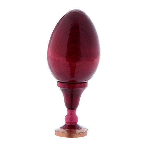 Uovo russo in legno rosso La Nascita di Gesù Cristo h tot 13 cm 3