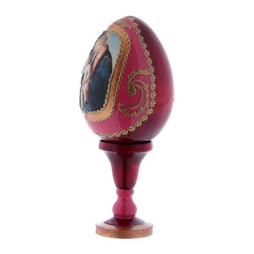Russian Egg Madonna of the Book, Fabergé style, red 13 cm 2