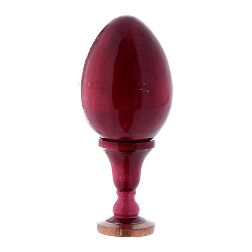 Huevo rojo ícono ruso La Virgencita h tot 13 cm 3