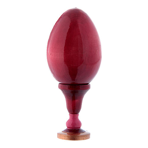 Russian Egg Alzano Madonna, Russian Imperial style, red 13 cm 3