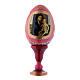 Russian Egg Alzano Madonna, Russian Imperial style, red 13 cm s1