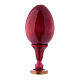 Uovo in legno russo découpage rosso La Madonna del Belvedere h tot 13 cm s3