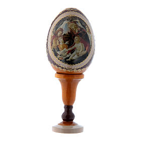 Russian Egg Madonna of the Magnificat, Fabergé style, yellow 13 cm