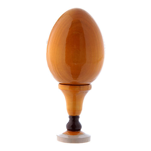 Huevo La Virgencita ruso amarillo de madera h tot 13 cm 3