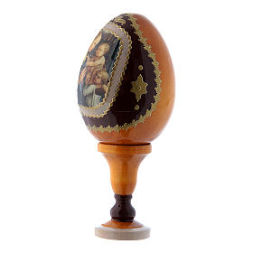 Russian Egg Madonna with Child by Lippi, Fabergé style, yellow 13 cm