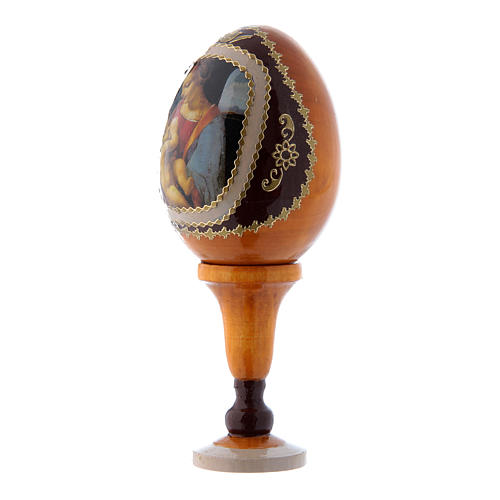 Russian Egg Madonna Litta, Russian Imperial style, yellow 13 cm 2