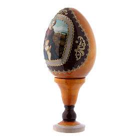 Russian Egg Madonna del Prato, Fabergé style, yellow 13 cm