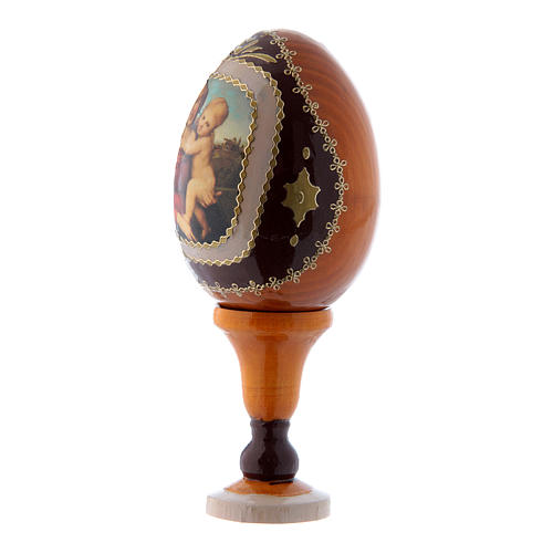 Russian Egg Small Cowper Madonna, Russian Imperial style, yellow 13 cm 2
