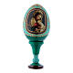 Russian Egg Madonna with Child, Russian Imperial style, green 13 cm s1