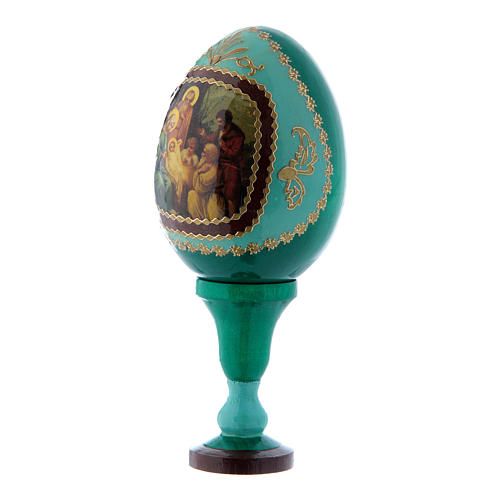Russian Egg Nativity of Christ, Russian Imperial style, green 13 cm 2