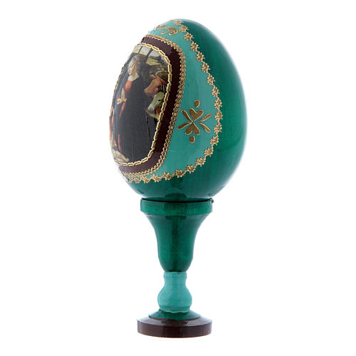 Russian Egg The Nativity, Russian Imperial style, green 13 cm 2