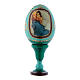 Russian Egg Madonna of the Streets, Russian Imperial style, green 13 cm s1