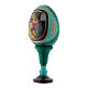 Russian Egg Madonna Litta, Russian Imperial style, green 13 cm s2