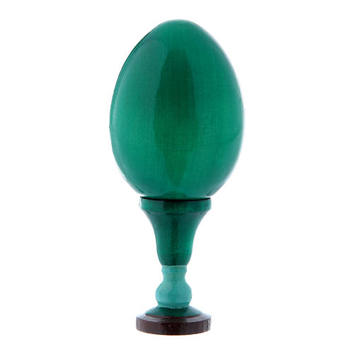 Russian Egg Alzano Madonna, Russian Imperial style, green 13 cm 3