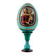 Russian Egg Small Cowper Madonna, Russian Imperial style, green 13 cm s1