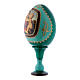 Russian Egg Small Cowper Madonna, Russian Imperial style, green 13 cm s2