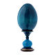 Huevo Virgen con Niño y San Juanito azul estilo imperial ruso h tot 16 cm s3