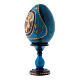 Russische Ei-Ikone, blau, Kleine Cowper Madonna, russisch imperial-Stil, Gesamthöhe 16 cm s2
