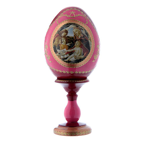 Russian Egg Madonna of the Magnificat, Russian Imperial style, red 16 cm 1