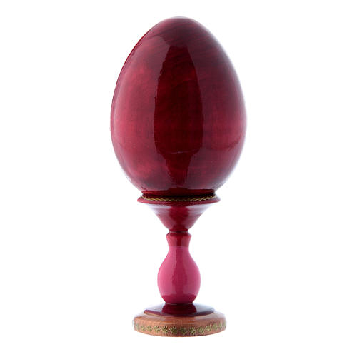 Huevo La Pequeña Virgen Cowper de madera ruso rojo h tot 16 cm 3