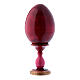 Uovo La Piccola Madonna Cowper in legno russo rosso h tot 16 cm s3