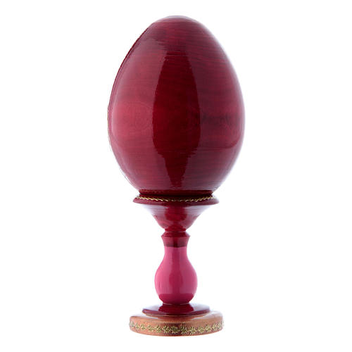 Ovo madeira Virgem com Menino vermelho h tot 16 cm 3