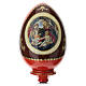 Huevo ruso La Virgen del Magnificat amarillo decorado a mano h tot 16 cm s2