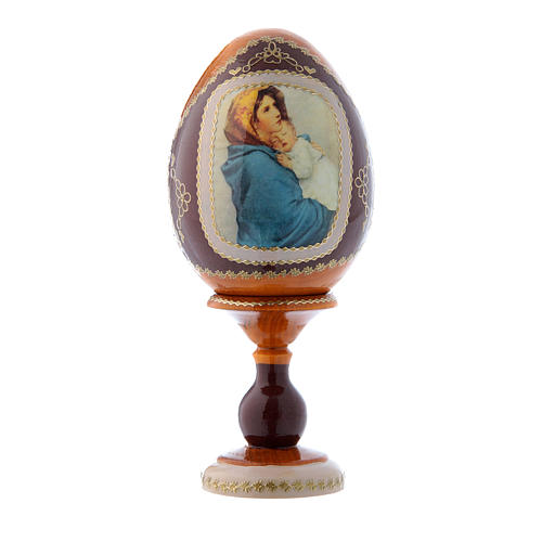 Russian Egg Madonna of the Streets, Russian Imperial style, yellow 16 cm 1