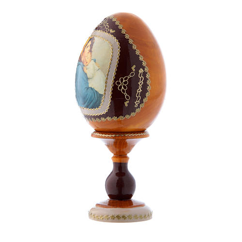 Russian Egg Madonna of the Streets, Russian Imperial style, yellow 16 cm 2
