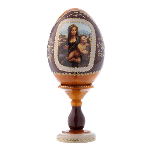 Russian Egg Madonna of the Yarnwinder, Russian Imperial style, yellow 16 cm 1
