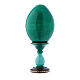 Russian Egg Madonna of the Pomegranate, Russian Imperial style, green 16 cm s3