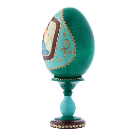 Russian Egg Madonna of the Streets, Russian Imperial style, green 16 cm