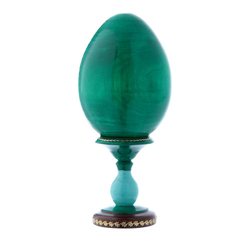 Russian Egg Madonna of the Streets, Russian Imperial style, green 16 cm 3
