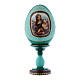 Russian Egg Madonna of the Yarnwinder, Russian Imperial style, green 16 cm s1