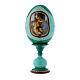 Russian Egg Madonna Litta, Russian Imperial style, green 16 cm s1