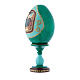 Russian Egg Madonna of the Fish, Russian Imperial style, green 16 cm s2