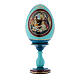 Huevo ruso estilo imperial ruso azul La Virgen del Magnificat h tot 20 cm s1