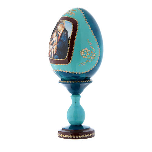 Russian Egg Madonna of the Book, Russian Imperial style, blue 20 cm 2
