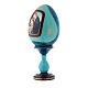 Russian Egg Madonna of the Book, Fabergé style, blue 20 cm s2