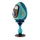 Russian Egg Madonna del Prato, Russian Imperial style, blue 20 cm s2